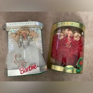 1992 and 1993 Holiday Barbie Special Edition New in Box